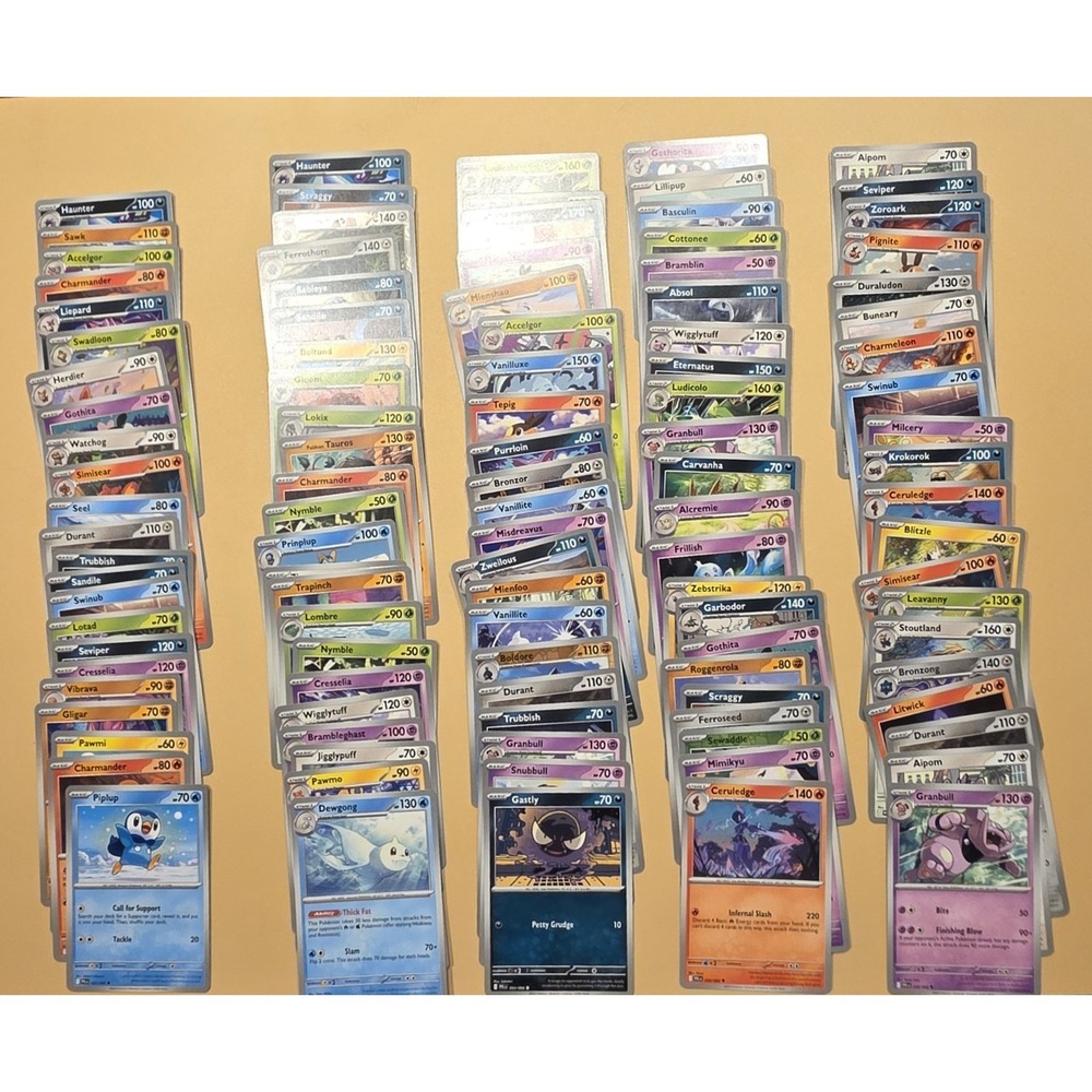 Set Of 100 + Pokémon Cards from White Flare & Phantasmal Flames Misc Basic Stg 1
